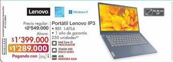 Metro Computador portátil lenovo oferta