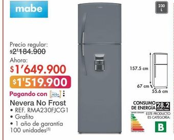 Metro Nevera mabe oferta