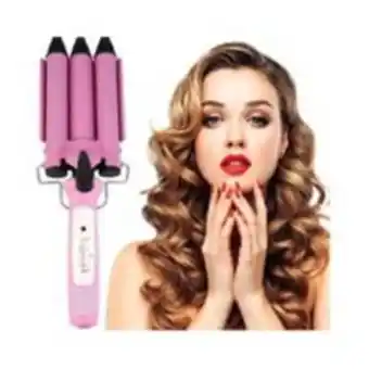 Falabella Rizadora onduladora de cabello con 3 tubos rosada oferta