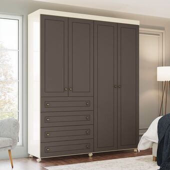 Muebles Jamar Closet habana gris, off white 181x227x54 oferta