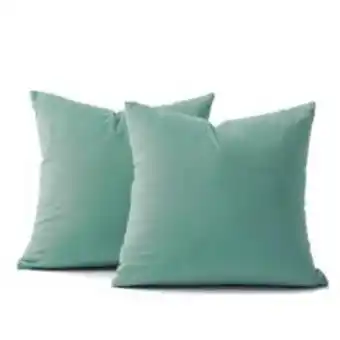 Falabella Funda x2 cojines decorativos 45x45 en tela menta oferta