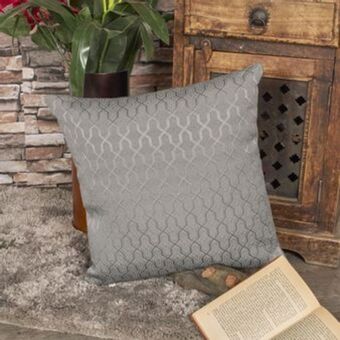 Brissa Cojín jacquard corinto gris medio oferta