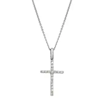 Kevin's Joyeros Gargantilla en oro blanco de 18 kilates, rolo, con diamantes de 0.08 ct, 42 cm. de largo, 0.50 mm. de ancho oferta