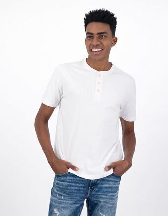 American Eagle Camiseta de manga corta ae henley icon oferta