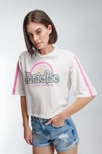 Koaj Camiseta con mangas y frente estampado. oferta