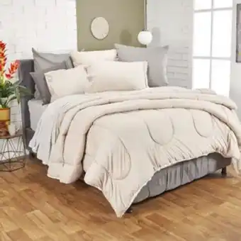 Brissa Edredón microfibra ovejero taupe oferta