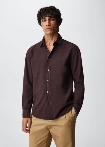 Mango Camisa slim fit algodón oferta