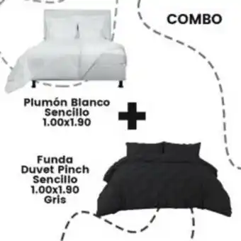 Falabella Duvet pinch sencillo negro plumón sencillo blanco oferta