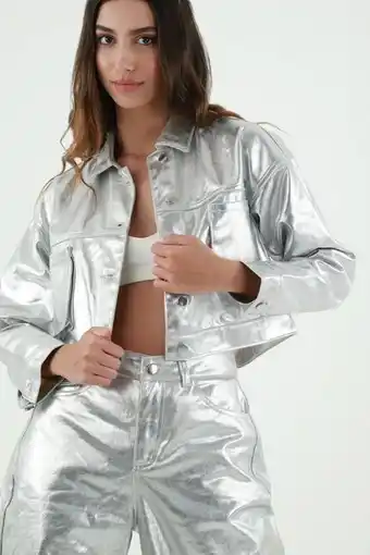 Tennis Chaqueta con bolsillos metalizada para mujer oferta