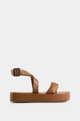 Vélez Sandalias plataforma nix de cuero para mujer hebilla en tobillo oferta