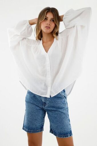 Tennis Camisa oversize blanca para mujer oferta