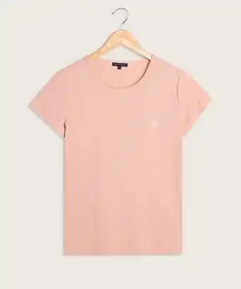 Pat Primo Camiseta mujer unicolor en rib manga corta cuello redondo con bordado en frente oferta