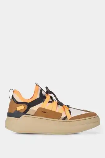 Vélez Tenis lirio urban en textil para mujer detalles en cuero arena oferta