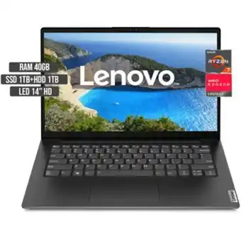 Linio Portatil lenovo amd ryzen 7 5700u ssd 1tb+hdd 1tb ram 40gb led14hd oferta