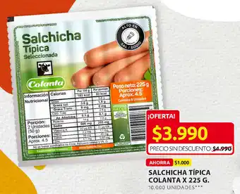 Ara Salchicha Típica Colanta x 225g oferta