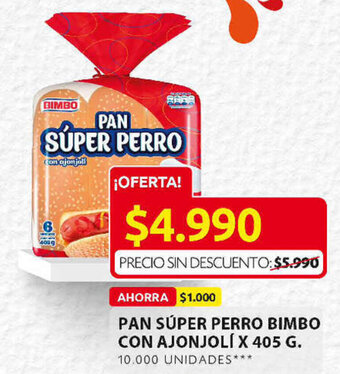 Ara Pan Súper Perro Bimbo con Ajonjolí x 405g oferta