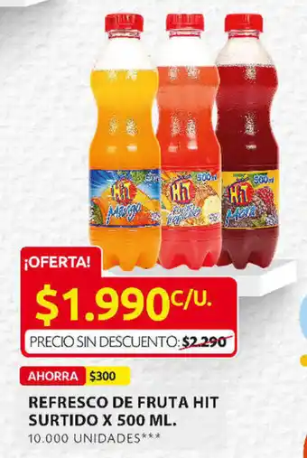 Refresco de Fruts Hit Surtido x 500ml