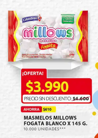 Ara Masmelos Millows Fogata Blanco x 145g oferta