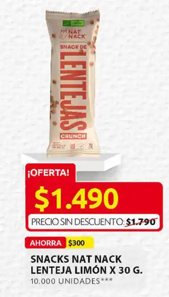 Ara Snacks Nat Nack Lenteja Limón x 30g oferta