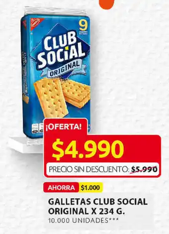 Ara Galletas Club Social Original x 234g oferta