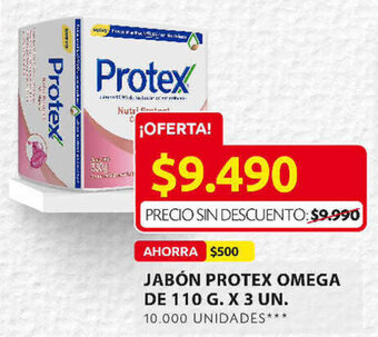 Ara Jabón Protex Omega de 110g x 3un oferta