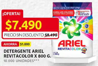 Ara Detergente Ariel Revitacolor x 800g oferta