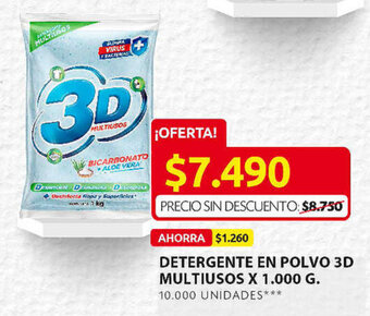 Ara Detergente en Polvo 3D Multiusos x 1.000g oferta