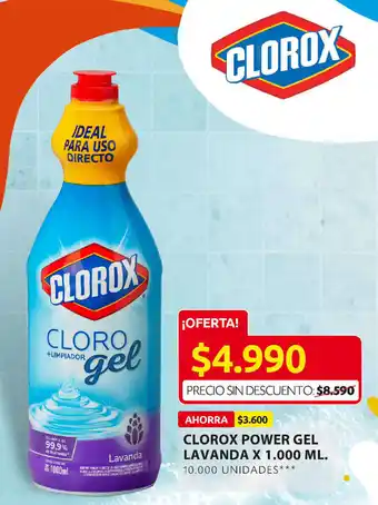 Ara Clorox Power Gel Lavanda x 1.000ml oferta