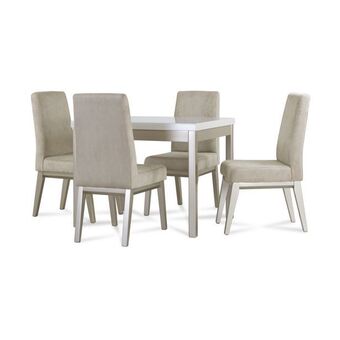 Muebles Jamar Comedor 4 puestos walcot velvet beige, champaña* oferta