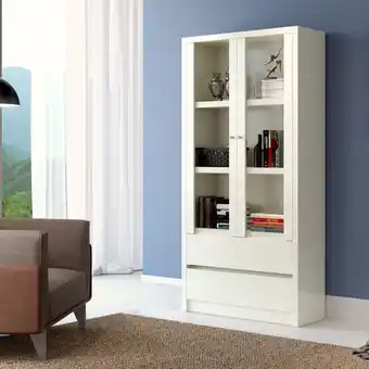 Muebles Jamar Vitrina ilana off white 90x183x34 oferta