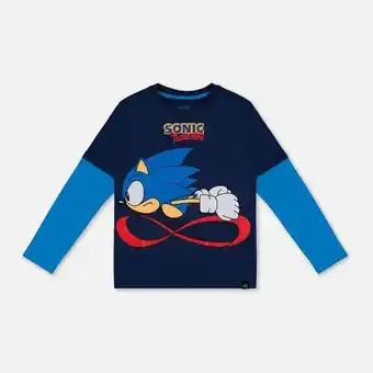MIC Camiseta de niño, manga larga azul de sonic oferta