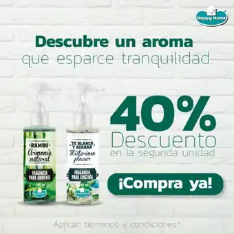 Happy home fragancia para el ambiente olor bambú x 265 ml