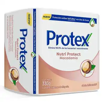 Jabon protex macadamia x 110g x 3und