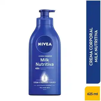 Locatel Crema corporal nivea body milk nutritiva x 625ml oferta