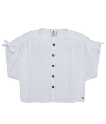 Offcorss Camisa manga corta con nudo en mangas para niña oferta