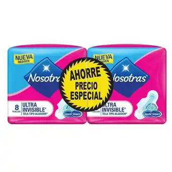 Droguerías Colsubsidio Oferta toalla higienica nosotras ultra invisible tela 2 x 8 oferta