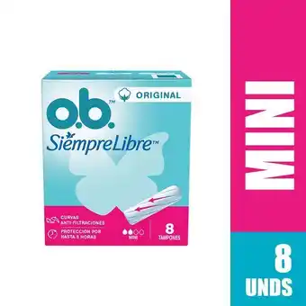 Tampon ob mini x 8 unidades