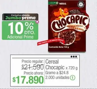 Jumbo Cereales chocapic x 720g oferta
