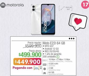 Jumbo Moto e22 oferta