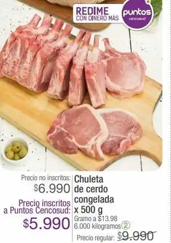 Jumbo Chuleta de cerdo congelada x 500g oferta