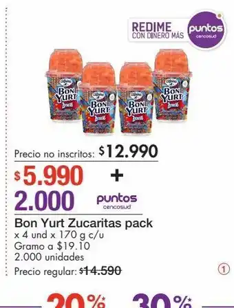Metro Bon yurt zucaritas pack oferta