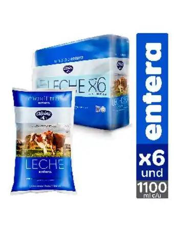 Leche entera alpina 6u x 1100ml