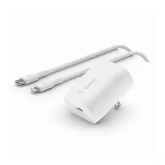 Alkosto Adaptador|cargador de pared belkin usbc 20w+cable usbc a lightning de 1.0 metro blanco oferta