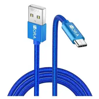 Falabella Cable 1hora tipo c 2.4a azul nylon reforzado oferta