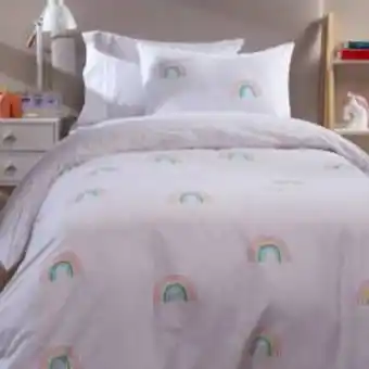 Falabella Funda de plumón infantil estampada de algodón 130 hilos arcoiris mica kids oferta