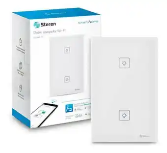 Superdroguería Olímpica Interruptor inteligente wifi doble 2 alexa google steren oferta