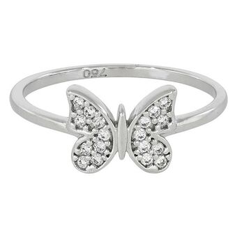 Kevin's Joyeros Anillo en oro blanco de 18 kilates, con zircones oferta