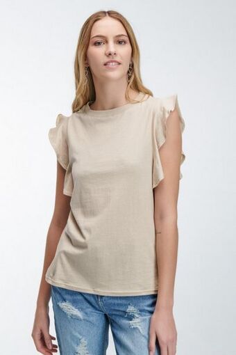 Koaj Camiseta sin estampado, con gola sobre hombro. oferta