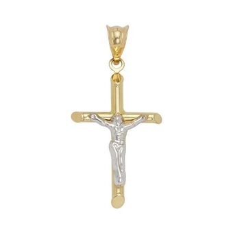 Kevin's Joyeros Cruz en oro amarillo de 18 kilates, tronco oferta