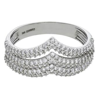 Kevin's Joyeros Anillo en oro blanco de 18 kilates, con zircones oferta